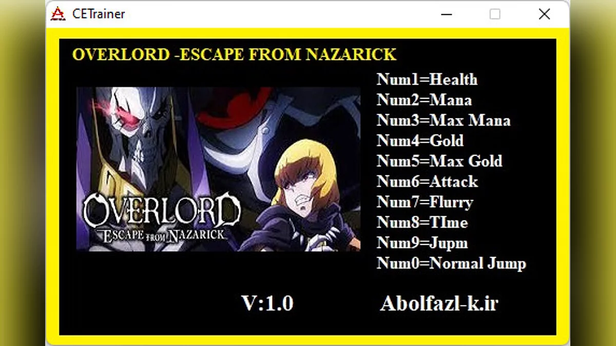 Overlord: Escape From Nazarick — Трейнер (+10) [1.0]