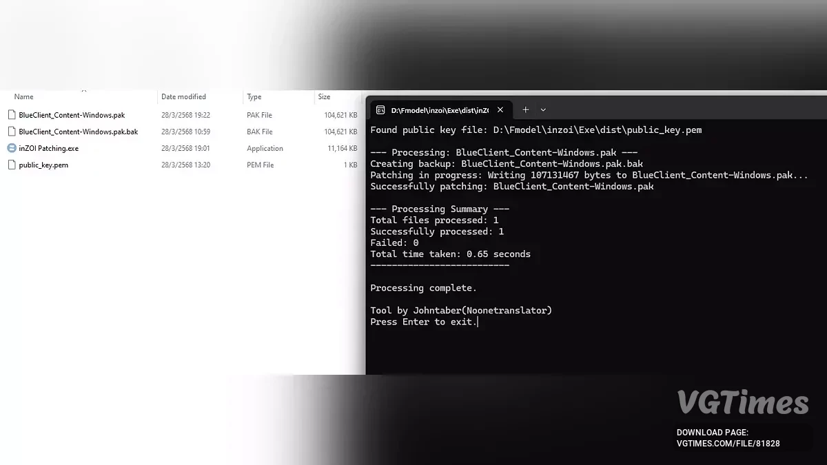 inZOI — Инструмент для патчинга