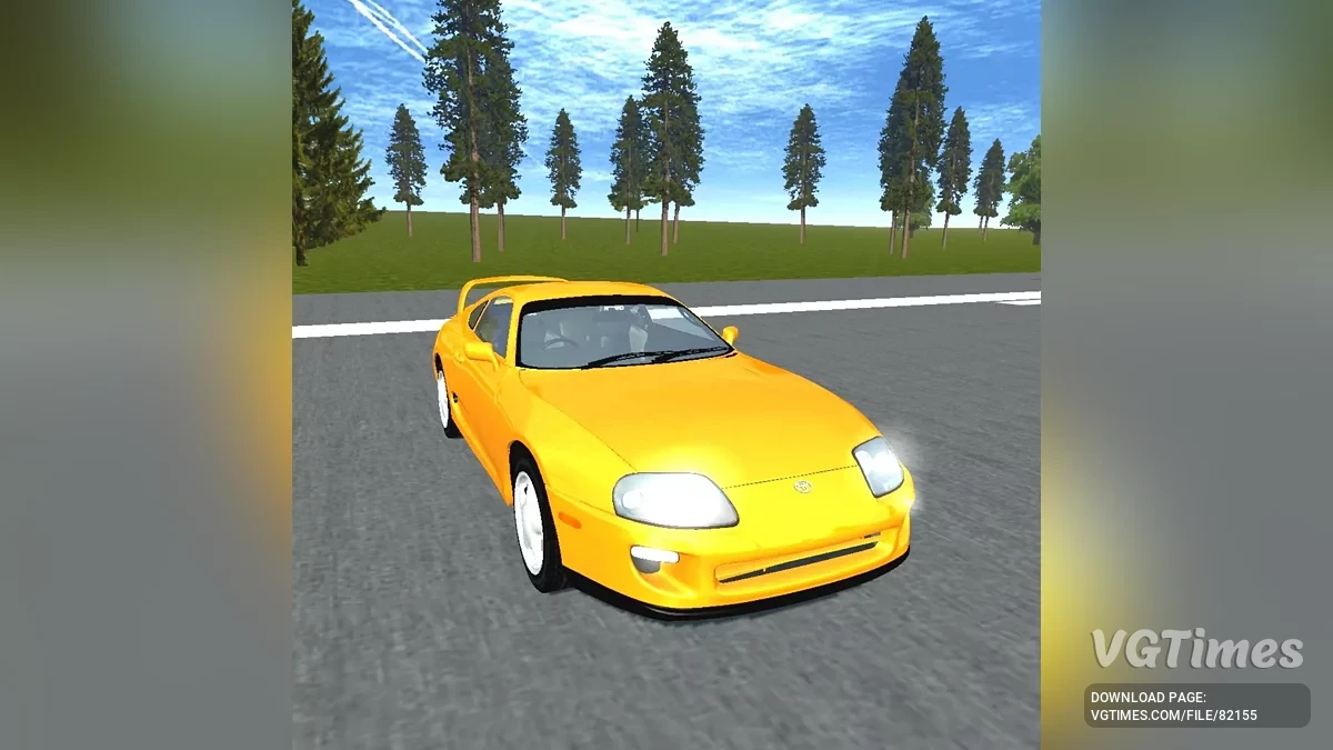 Simple Car Crash Physics Sim — Toyota Supra KZ