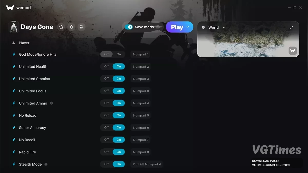 Days Gone Remastered — Трейнер (+34)