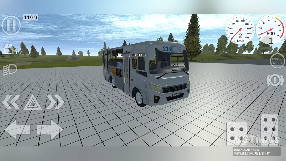 Simple Car Crash Physics Sim — Городская потрепанная маршрутка ПАЗ Вектор Next