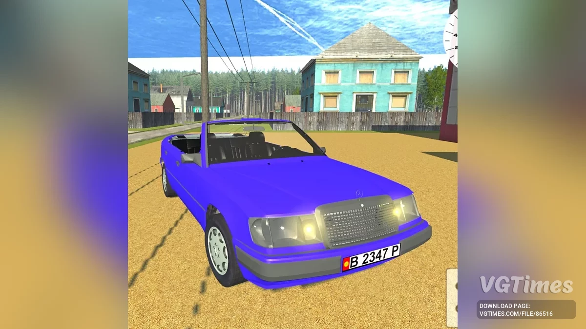 Simple Car Crash Physics Sim — Mercedes 300e кабриолет