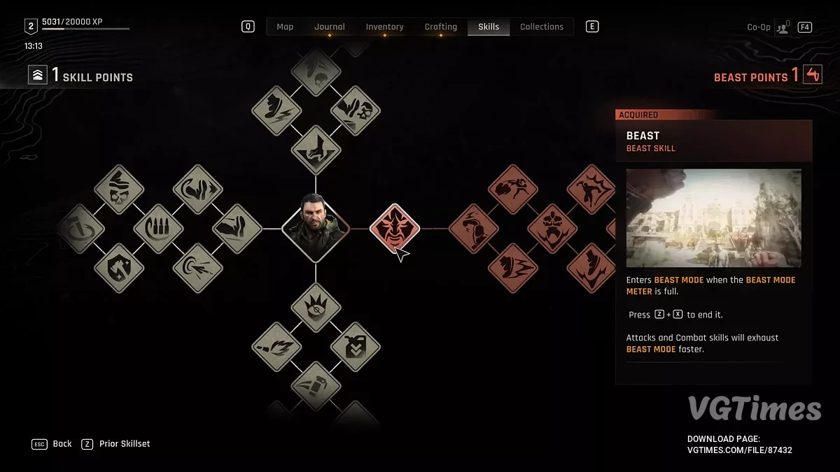 Dying Light: The Beast — Все навыки стоят 0 очков