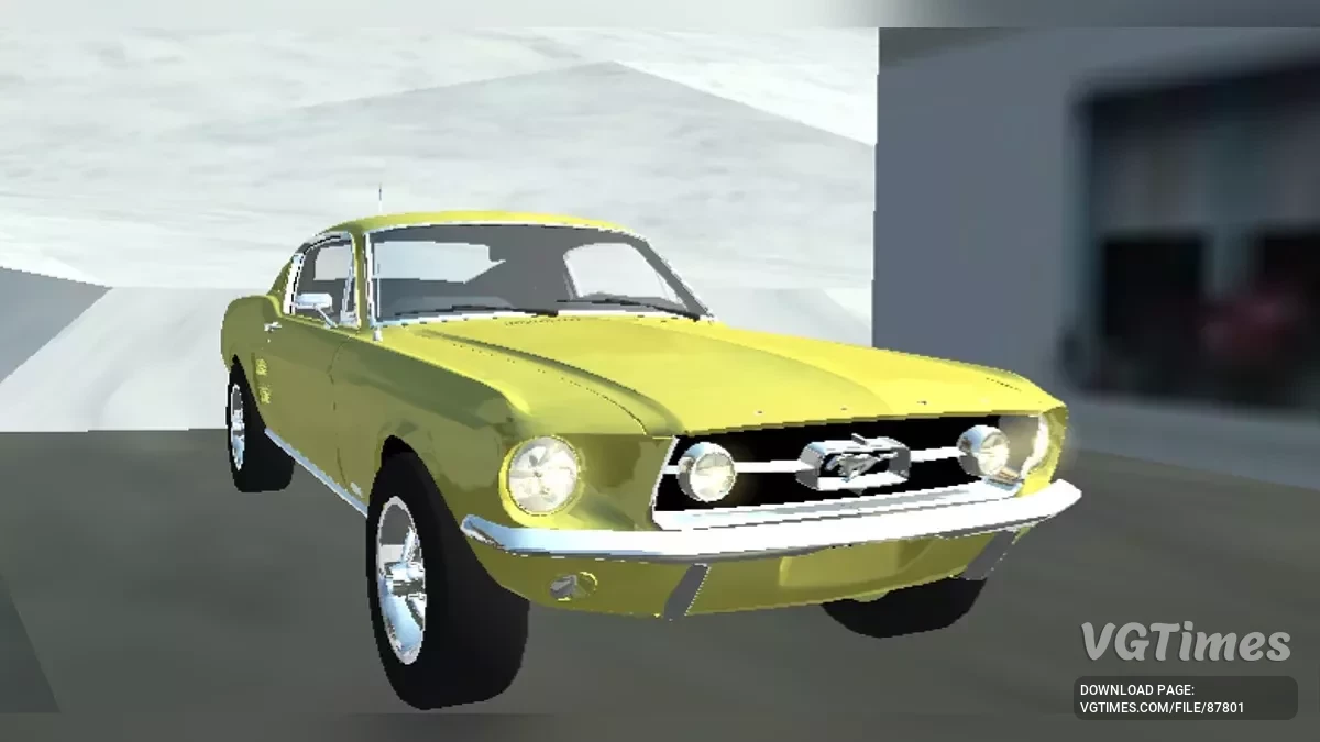 Simple Car Crash Physics Sim — Ford Mustang 1967
